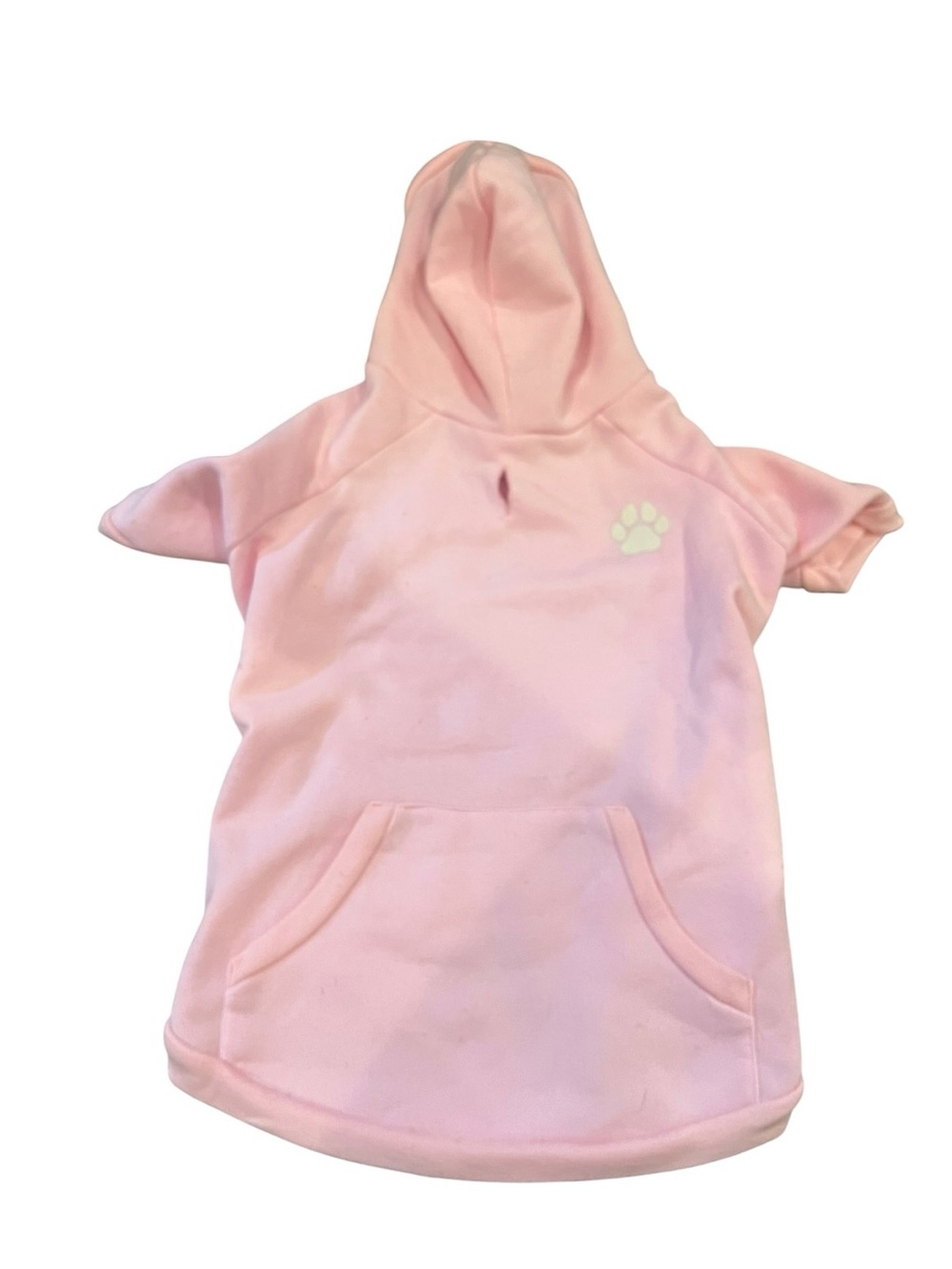 Pink Pet Hoodie with Paw Print